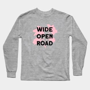 Wide Open Road, black & pink Long Sleeve T-Shirt